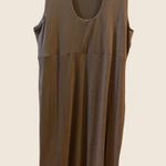 Lisa Rinna Collection Side Ruched Midi Dress Brown Size 1X Photo 5