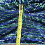 Athleta  Retreat Chaturanga Leggings 7/8 Athletic Tight Green Blue Stripe Size M Photo 7