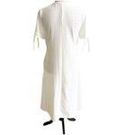 Eyelet Maxi Dress Size Medium NWT Boutique Slit Sleeves Milkmaid Coquette White Photo 2