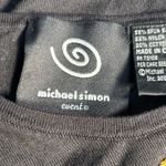 Vintage Michael Simon Dog Angel Holiday Loop Yarn Black Knit Top Medium Festive Photo 5