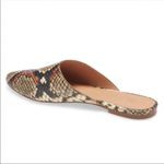 Madewell NWT Leather Snakeskin Embossed Flat Mules Shoes Size 6.5 Photo 3