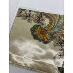 Ivory Gold Paisley Floral Satin Scarf Square Retro Boho Lightweight Wrap Yellow Photo 9