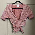 Princess Polly  Pink Floral Wrap/Tie Jazzly Top Photo 1