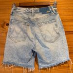 MOTHER The Tripper Cutoff Fray Denim Jean Shorts Skating On Thin Ice 26 Blue Photo 2