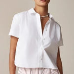 J.Crew  NWT Women's Gamine Shirt Cotton Short Sleeve White Size 6 Photo 0