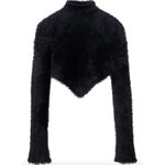 Marc Jacobs Hairy Grunge Pointed Sweater Cropped Black XS NEW Sample Photo 3