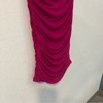 Privy  Mesh Ruched Off‎ The Shoulders Sweetheart Mini Dress In Berry Size S Photo 4