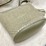 YSL RARE Vintage Woven Taupe Shoulder Bag Full Inclusion Photo 7