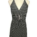Taboo Y2K Black & White Polka Dot Halter Dress Photo 0