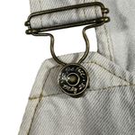 We The Free Free People SZ 8 Sunkissed Jean Overalls Zip-Front Frayed Hems Beige Photo 3