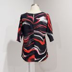 Calvin Klein Women's Multicolor Short Sleeve Blouse Top Size S Photo 2