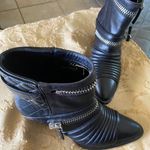 Giuseppe Zanotti Black leather Moto Biker Ankle Boots size 37 1/2 ( size 7.5) Photo 8