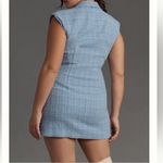 Anthropologie  Maeve Sleeveless Tweed Blazer Mini Dress NEW Plus Size 18W in Blue Photo 2