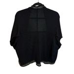 Elie Tahari  Black Beaded Cocoon Silk Blend Knit Cardigan Photo 1