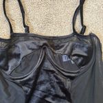 Tic Toc  Black Velvet Mesh Bodycon Slip Dress Size [L ] Y2K Goth Photo 1