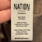 Nation Ltd  Light Brown Puff Sleeve Long Sleeve Tee - size Medium Photo 3