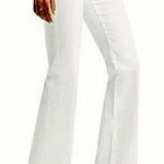 CAbi ‎ Jeans Women's White Denim Flare Zipper Pocket Jeans Size 8 Casual Everyday Photo 0