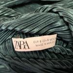 ZARA  Selena Gomez Green Ribbed Pleated Bow Tie Sleeveless Tank Blouse Top Size S Photo 8