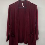 Zenana Outfitters  Cardigan Sweater Womens S Used Burgundy Photo 2