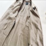 Theory Oaklane Grey Multi Marin Plaid Double Breasted Wool Wrap Tench Coat XL Photo 6