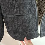 Chico's Reversible Quilted Gray Denim//Cheetah Print Bomber Jacket US Size 8 Photo 8