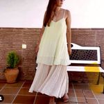 ZARA  NWT plisse double layered tiered silver Metallic thread pleated flowy dress Photo 4