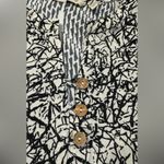 Soft Surroundings  Raven Shift Black and White Dress  3/4 Sleeve Ikat Print Rayon Photo 13