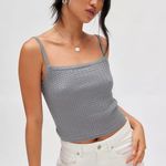 Urban Outfitters NEW WITH TAG BDG Pamela Grey Cable Knit Sweater Cami XSmall Photo 0