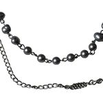 Elegant Silver Tone Multi Layer Beaded Necklace Jewelry Accessory u Photo 5