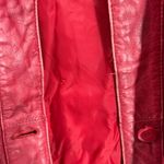 Pelle red leather M mid length trench vintage retro outdoor 70s 80s Size M Photo 6