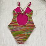 Becca  One piece metallic Awaken Swimsuit Lodyn Scoop Neck Size L Photo 4