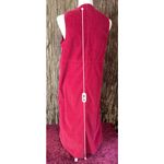 VTG Red Corduroy Cotton Maxi Dress Womens 14 Fall/Christmas Size L Photo 3