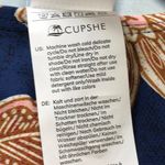 Cupshe Paisley V Neck Tummy Control One Piece Swimsuit Women's Medium Blue NEW Photo 13