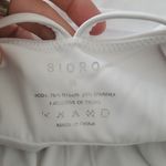SIORO High Impact Strappy Crop Top Sports Bra White Size M Photo 4