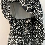 Who What Wear Black & White Animal Print Tiered Ruffle High Rise Midi Skirt 6 Photo 2
