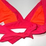 Athleta Hot Pink Unlined Triangle Tie Back Bikini Top Photo 4