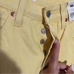 Levi's  501 Original High Rise Cropped Jeans in Natural Dyed Yellow Premium Sz 25 Photo 4