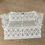 Miguelina Eloise Riviera Mayan Lace Floral Sheer Crop Top Size XS/S White Photo 3