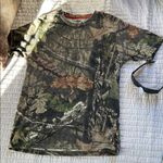 Mossy Oak  women’s leaf woods, camo brown green hunt camp cotton blend T-shirt S Photo 0