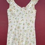 Free People  Floral Ruffle Dress - Cream and Green Photo 1