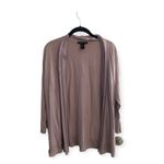 August Silk  SZ M light purple open lightweight cardigan Photo 2