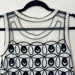 Badgley Mischka  nylon black white above knee sleeveless dress size 0 Photo 6