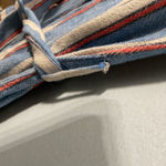 Monteau Striped Button Front Midi Shirt Dress with Belt Size S Photo 2