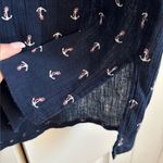 J.Crew Nautical Anchor Print Gauze Tunic / Beach Cover-Up Size Small Photo 2