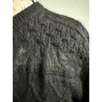 Creazioni Damas Italy Mohair Blend Beaded Cardigan Sweater Women's Size L Black Size L Photo 2