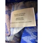 Brand New Threedots Women's Size Large Blue Chevron Print Linen Blend Shorts Photo 4