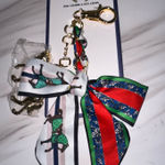 Piper K Horse Bag Charm Keychain | Luxury Scarf Horse & Tassel Viral Multiple Photo 0