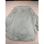 Oscar de la Renta Christian Dior Vintage Silk Blend Lace Trim Pajama Nightgown Robe Dress S Stain Photo 7