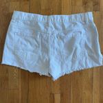 Free People Button Fly White Shorts Distressed Raw Hem Denim size 29 Photo 1
