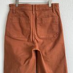 Madewell Orange Rust Retro Emmett High Waisted Wide Leg Crop Jean Trouser Pants Photo 6